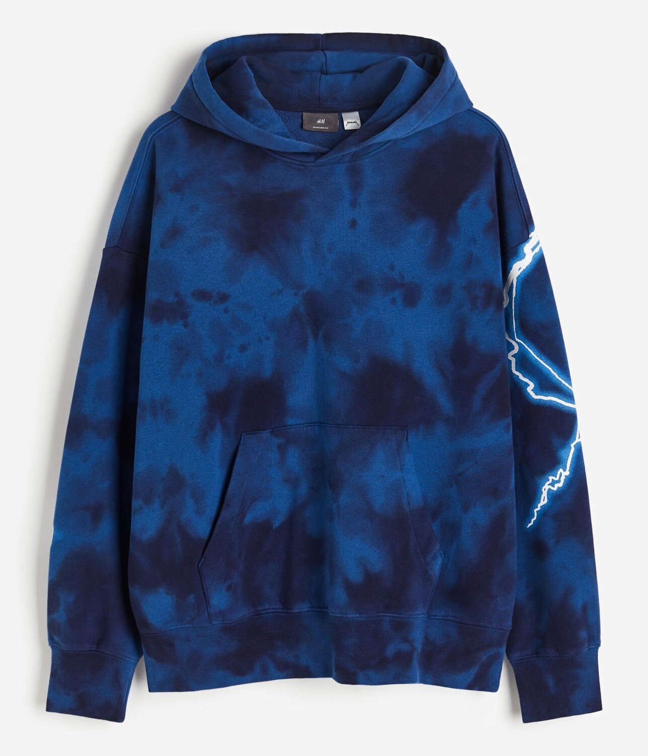 

Толстовка H&M Oversized Fit Printed, синий