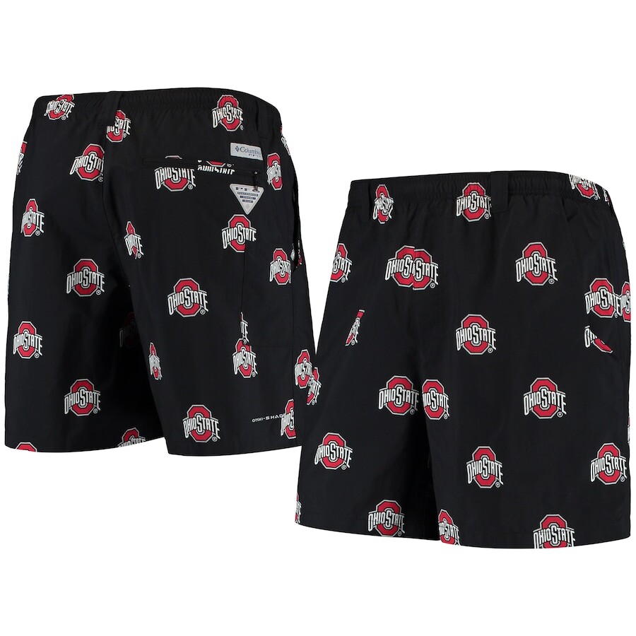 

Шорты Columbia PFG Ohio State Buckeyes, черный