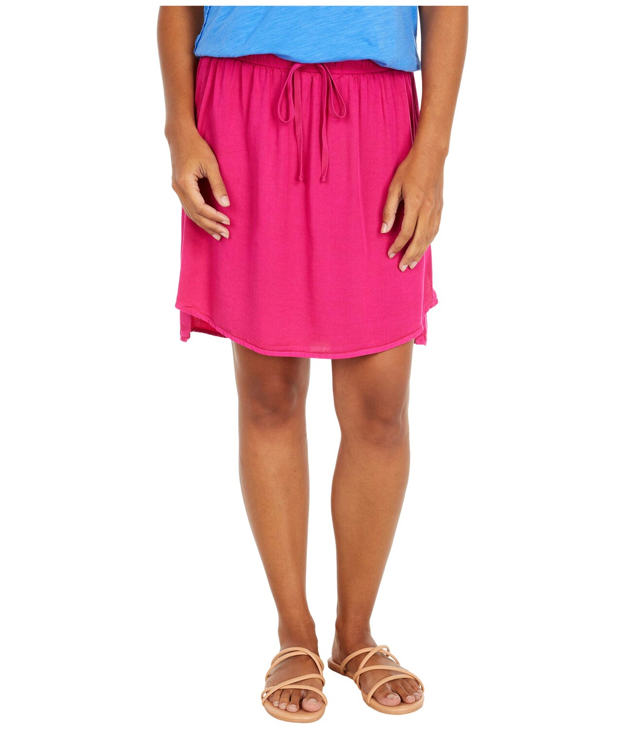 

Юбка Mod-o-doc, Lighter Weight Tencel Twill Side Button Short Skirt