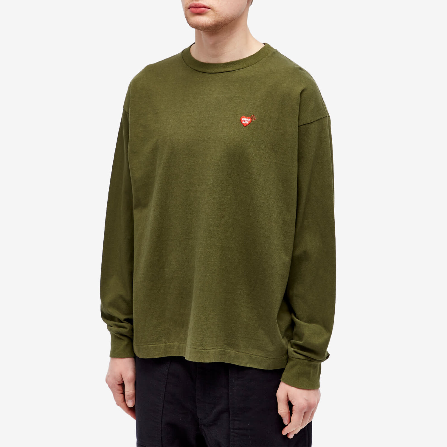 

Лонгслив Human Made Long Sleeve Tiger, оливковый, Зеленый