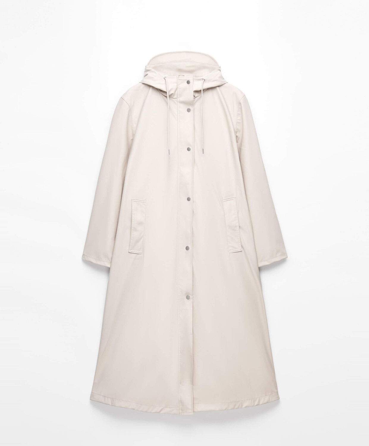 

Куртка Oysho Long 3k Water-Resistant, бежевый