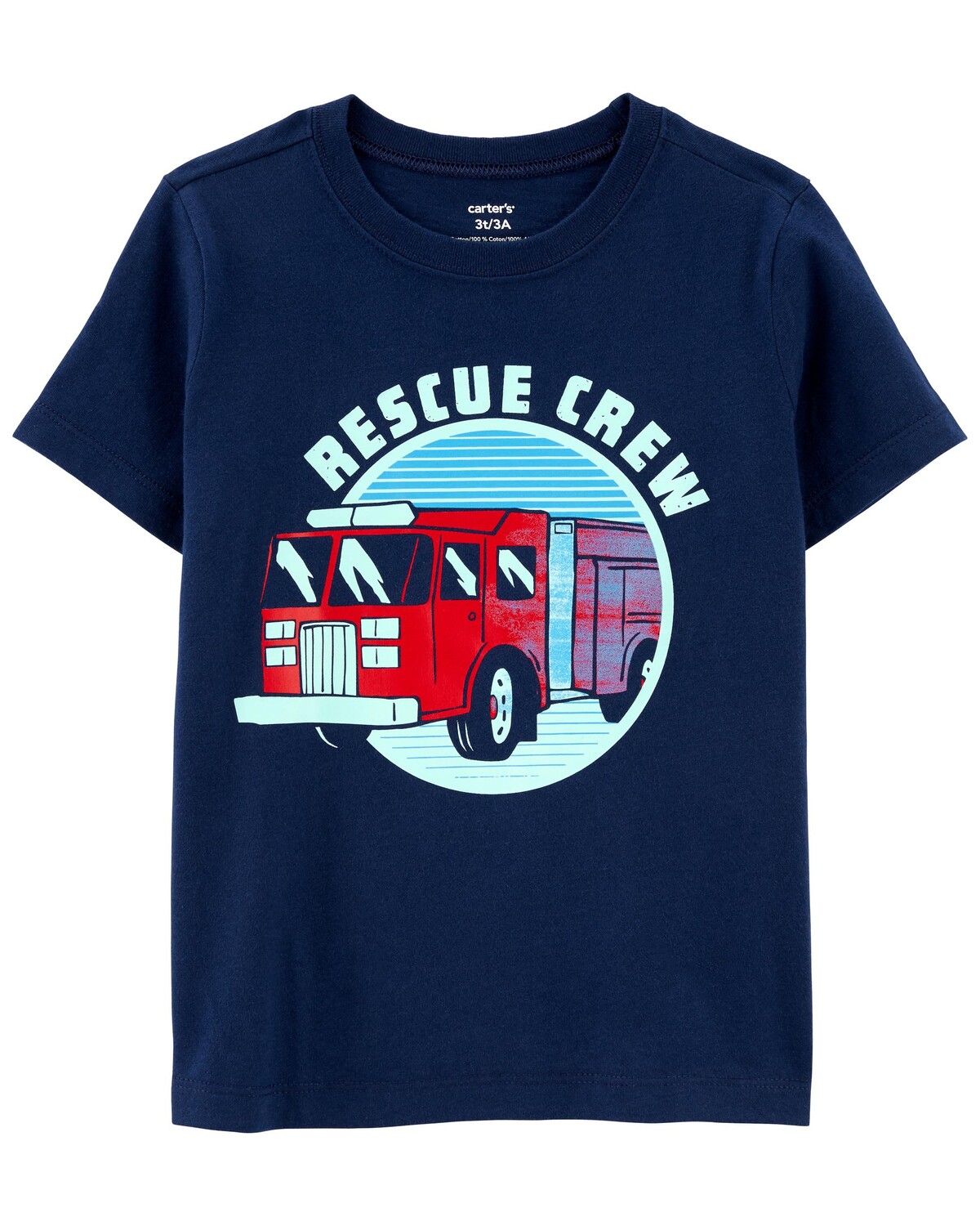 

Футболка Toddler Firetruck из джерси Carter's, темно-синий