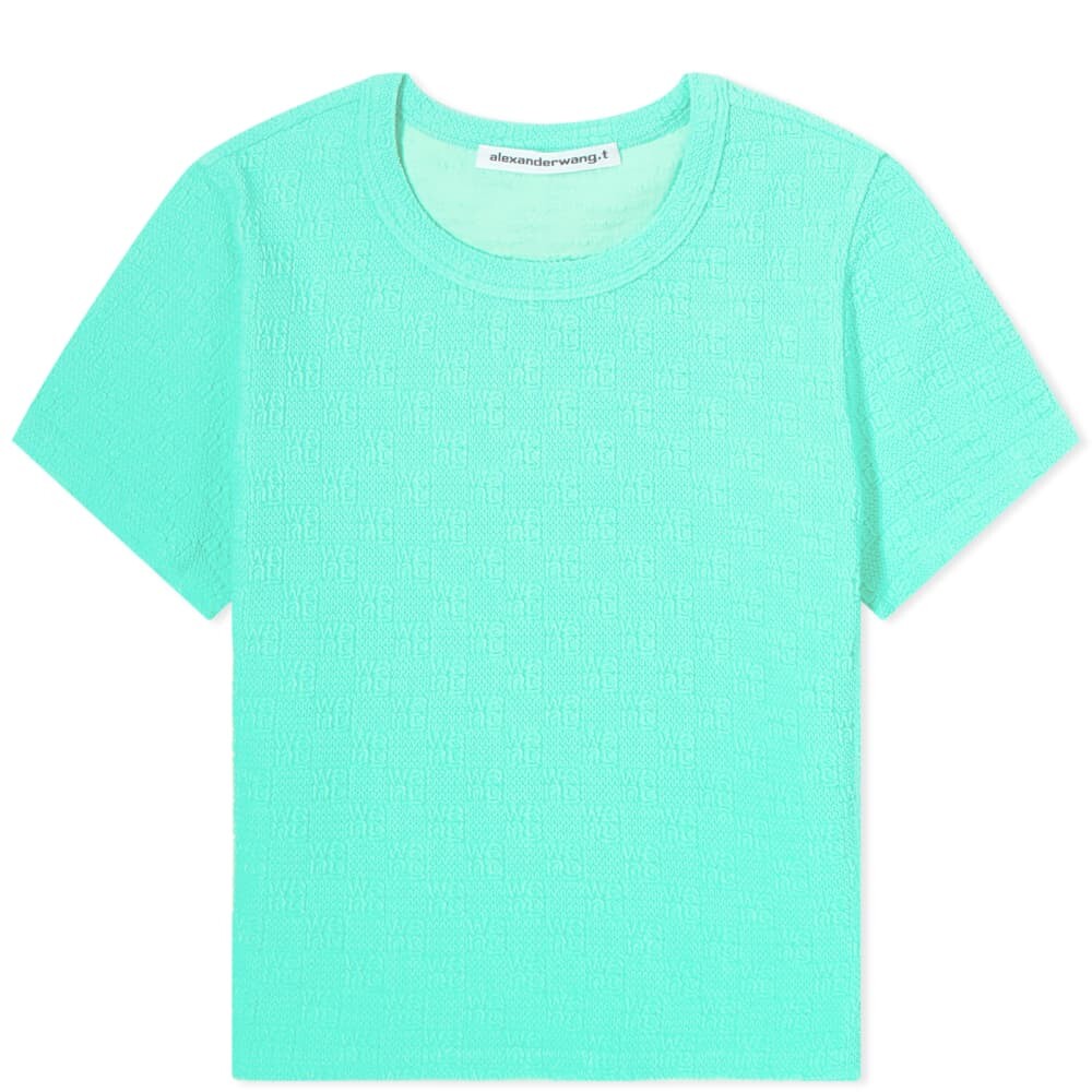 

Футболка Alexander Wang All Over Logo Baby Tee, Зеленый