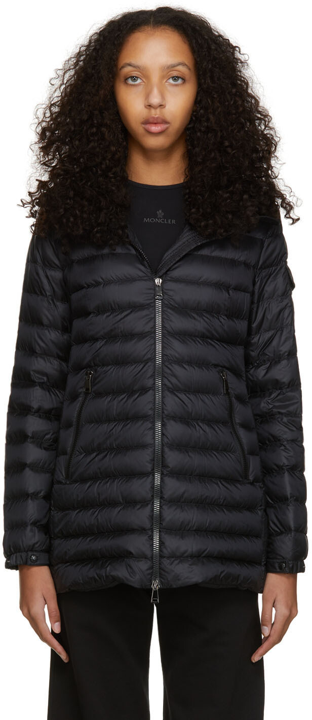 

Черная пуховая мужская короткая парка Moncler, Черный