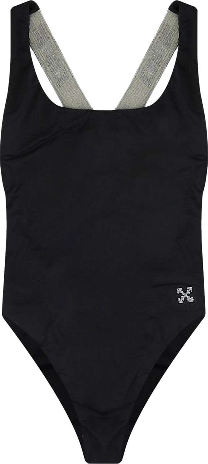 

Купальник Off-White Logo Band Swimsuit 'Black', черный