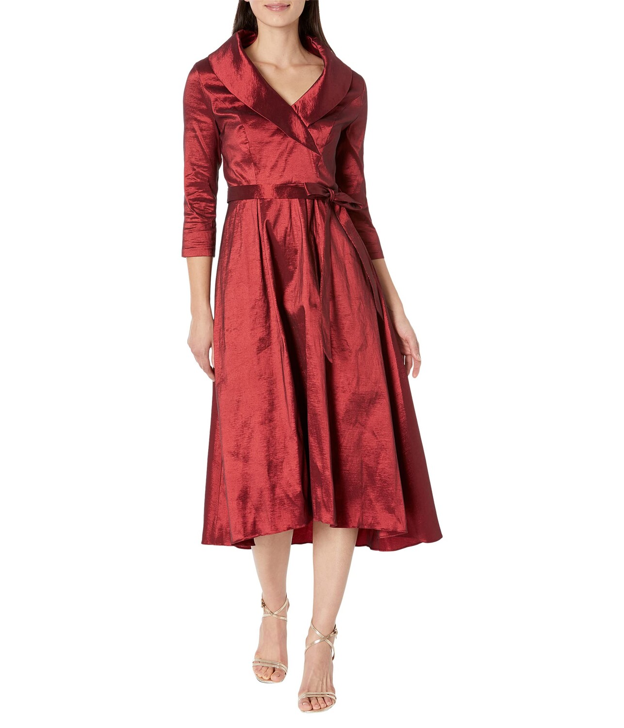 

Платье Alex Evenings, 3/4 Sleeve Portrait Collar Dress with Full Skirt, Pockets and Tie Belt Detail