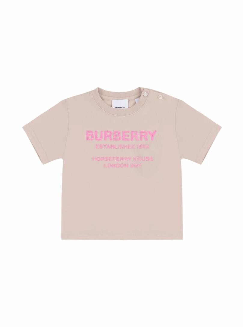 

Хлопковая футболка с логотипом Burberry