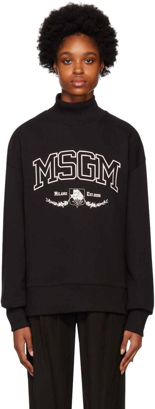 

Черная студенческая водолазка MSGM