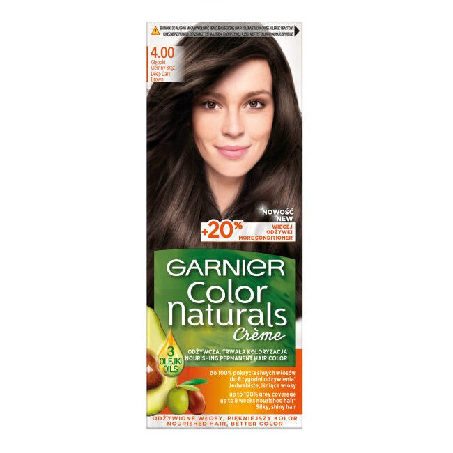 

Garnier Крем-краска для волос Color Naturals Creme 4.00 Deep Dark Brown