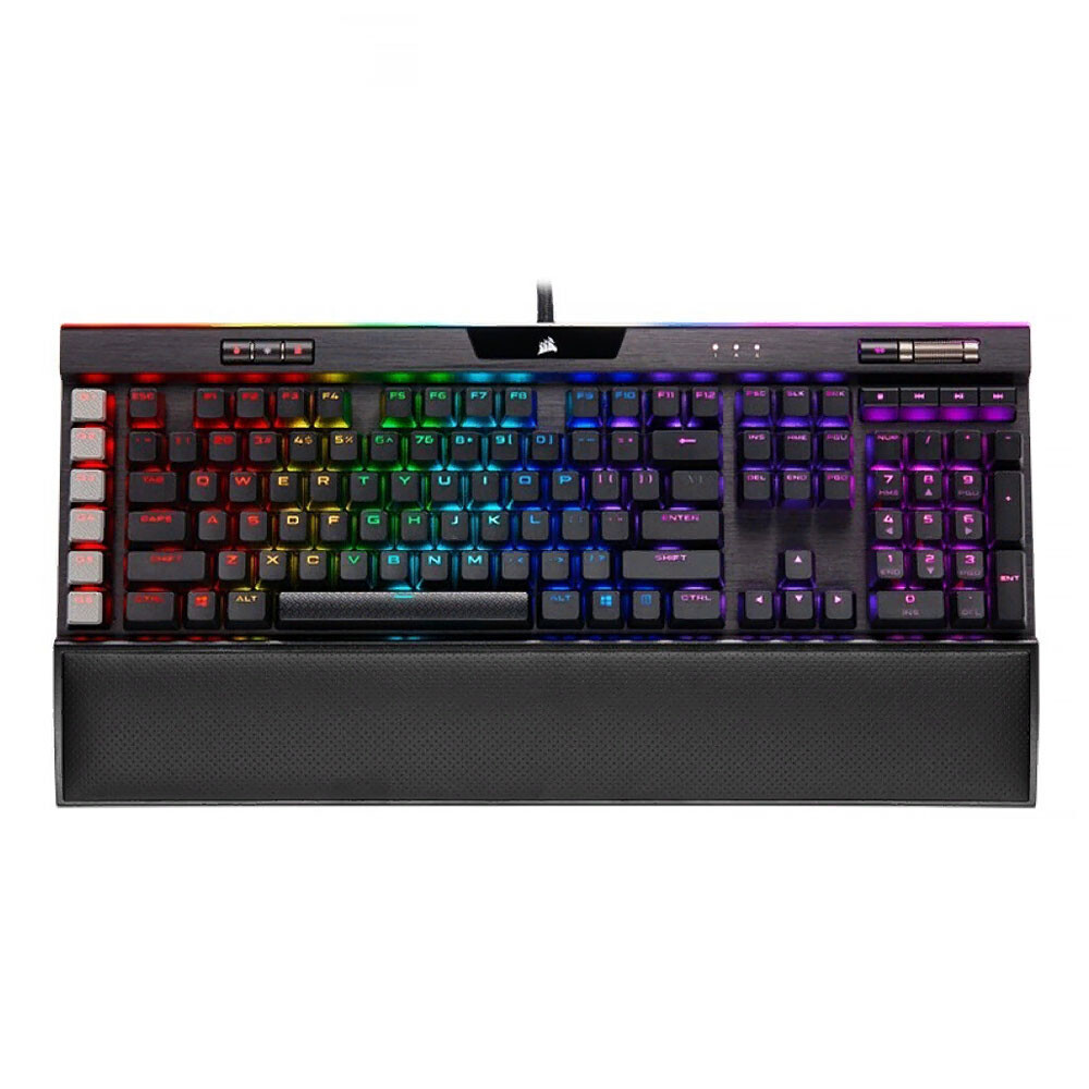 

Игровая клавиатура Corsair K95 RGB PLATINUM XT проводная, механическая, CHERRY MX Speed Silver, чёрный