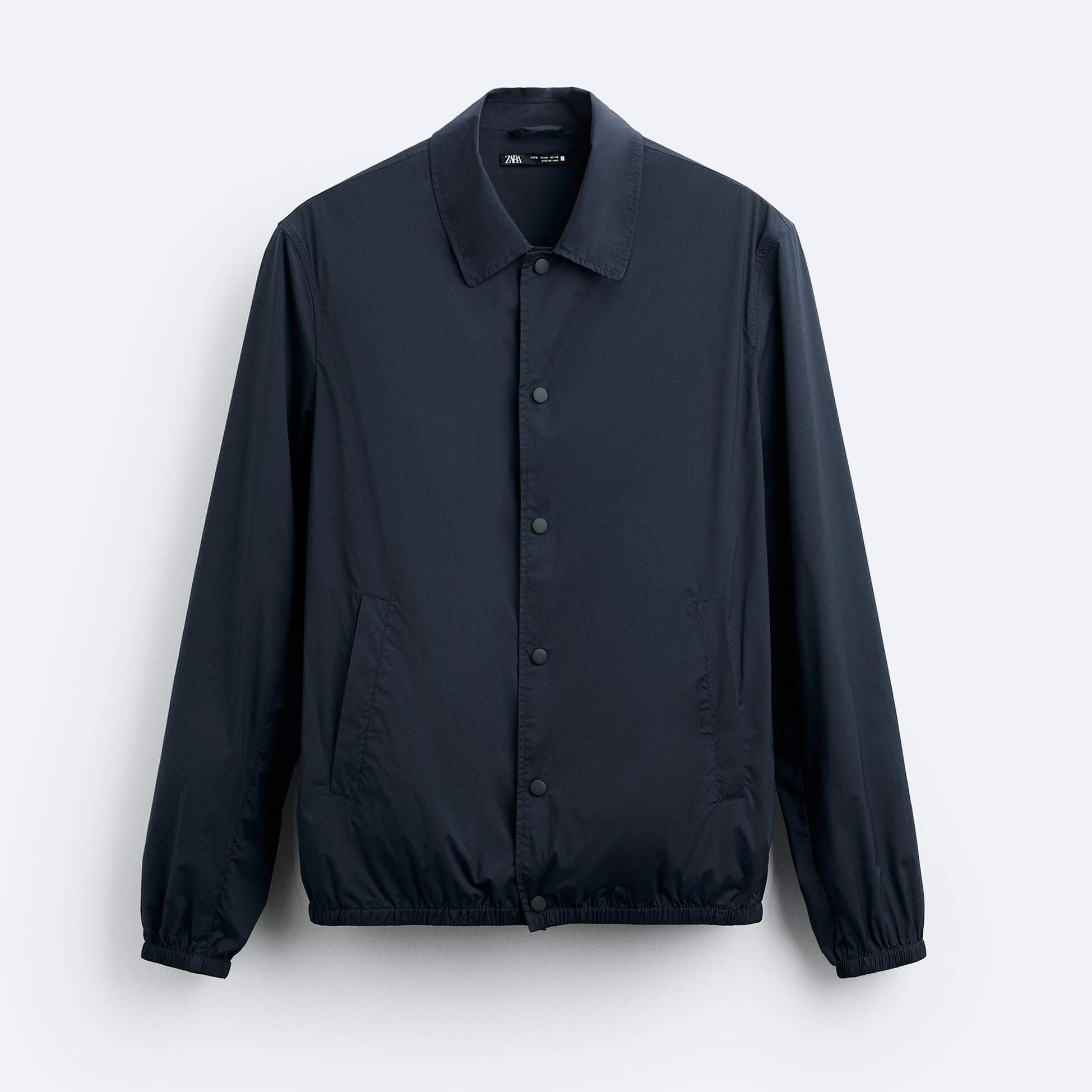 Рубашка верхняя Zara Technical, темно-синий толстовка zara seamless technical темно оранжевый
