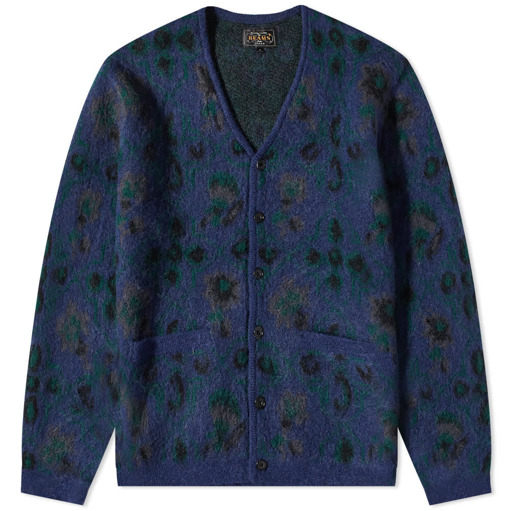 

Джемпер Beams Plus Botanical Pattern Cardigan, Серый