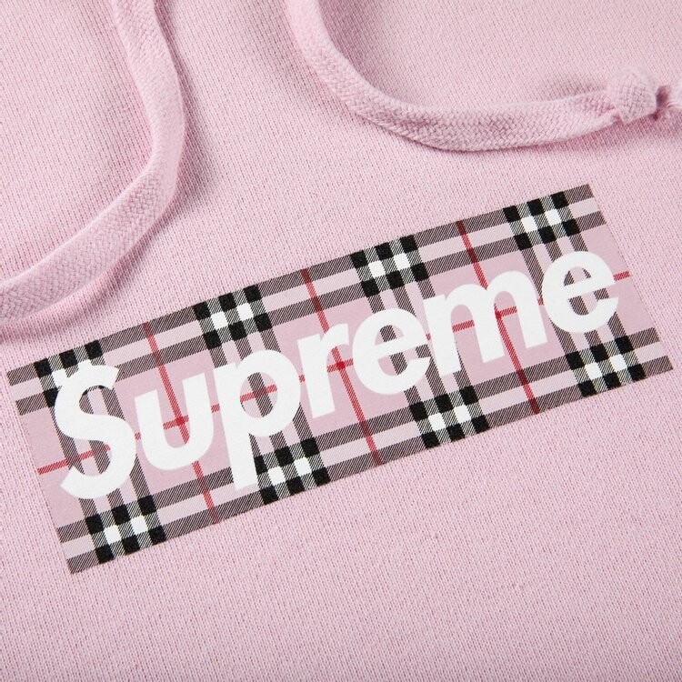 Supreme x Burberry Box Logo Hooded Sweatshirt Light Pink CDEK.Shopping