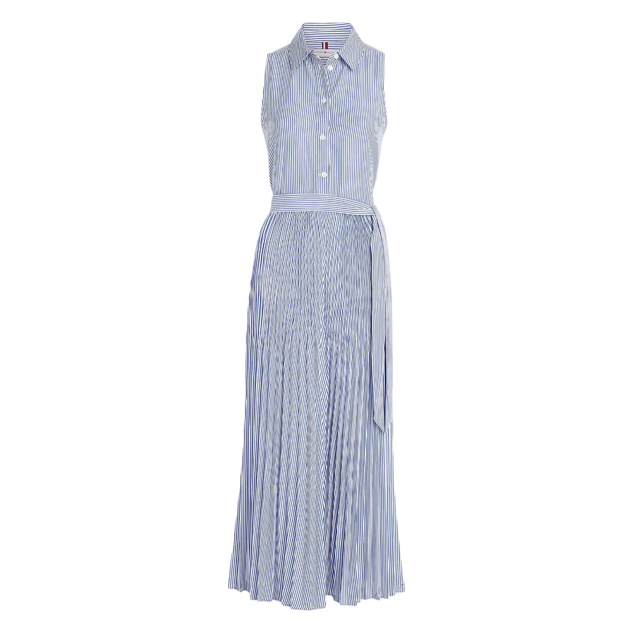 

Платье-рубашка Tommy Hilfiger Sleeveless Pleated, синий/белый