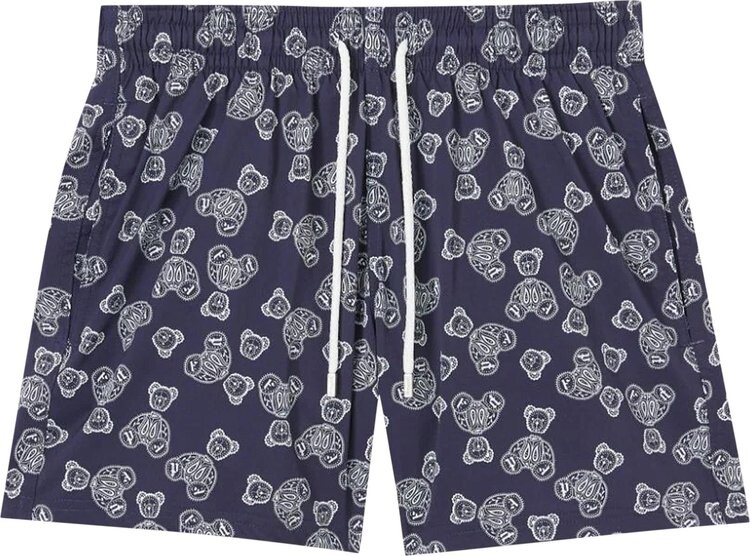 

Шорты для плавания Palm Angels x Vilebrequin Bear Swimwear 'Blue/Grey', синий