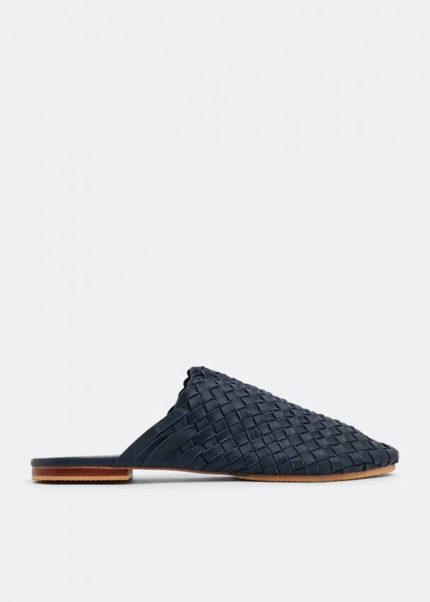 

Слиперы CECILEHOB Handwoven leather slippers, синий