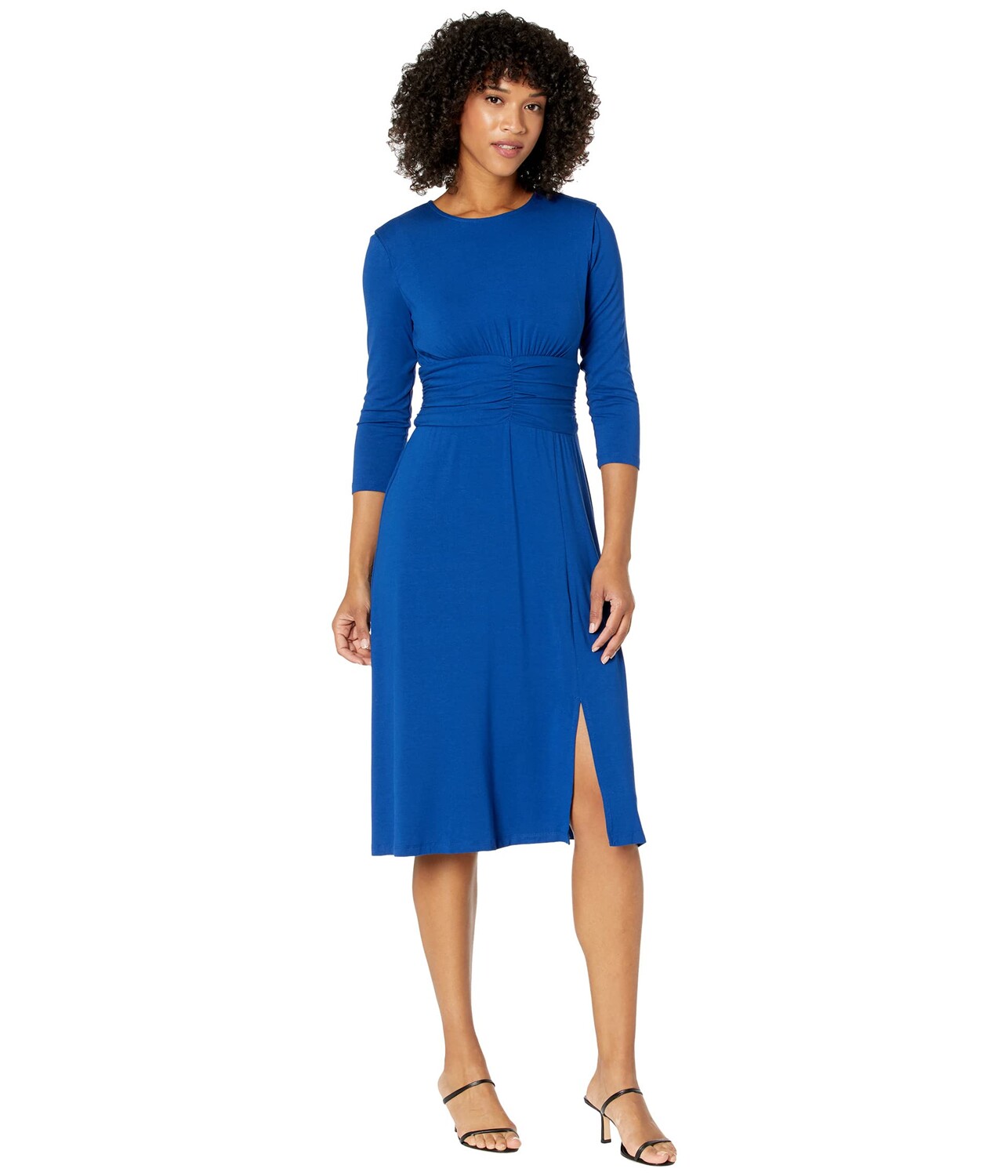 

Платье London Times, Solid Jersey Mock Neck Strong Shoulder Sheath