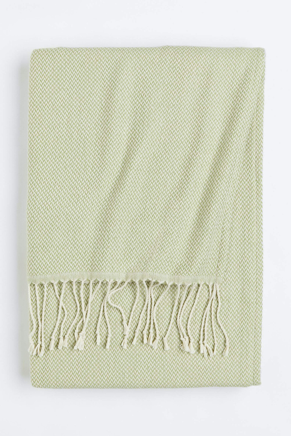 

Плед H&M Home Jacquard-weave, светло-зеленый