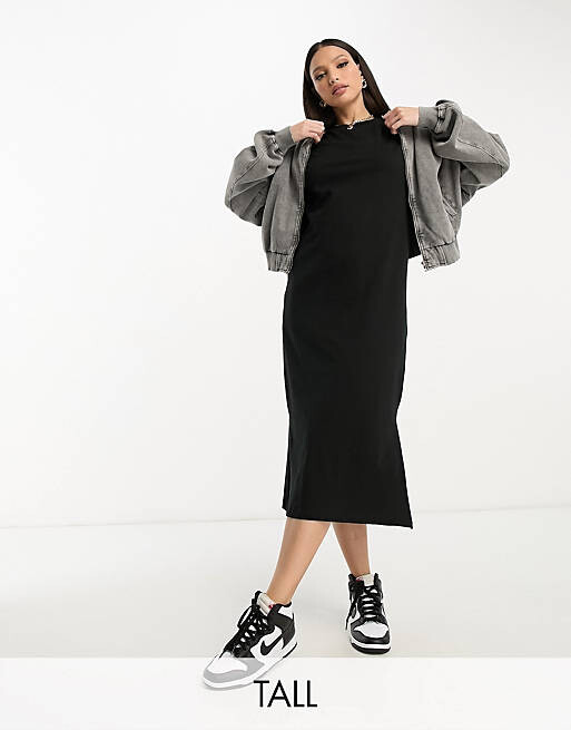 

Черное платье-футболка оверсайз Vero Moda Tall, Черный