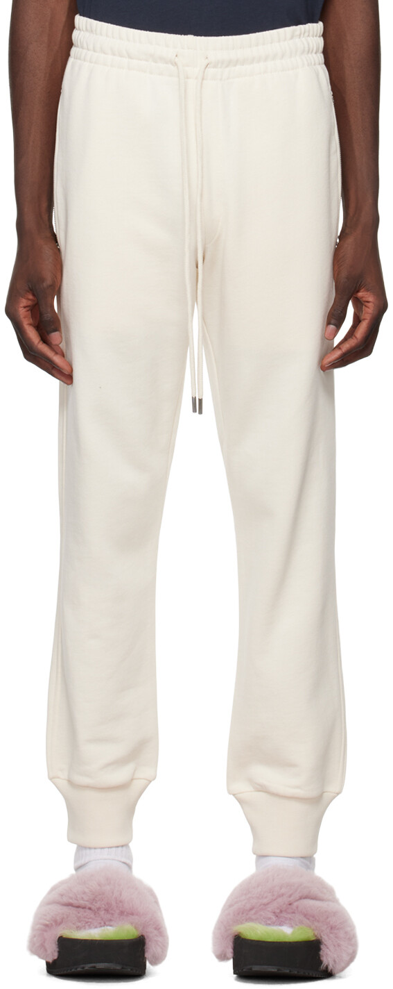 

Брюки Off-White Zip Lounge Dries Van Noten, Белый