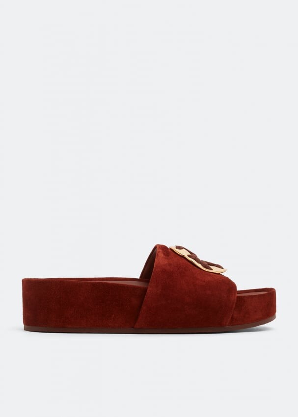 

Сандалии TORY BURCH Woven double T sandals, красный