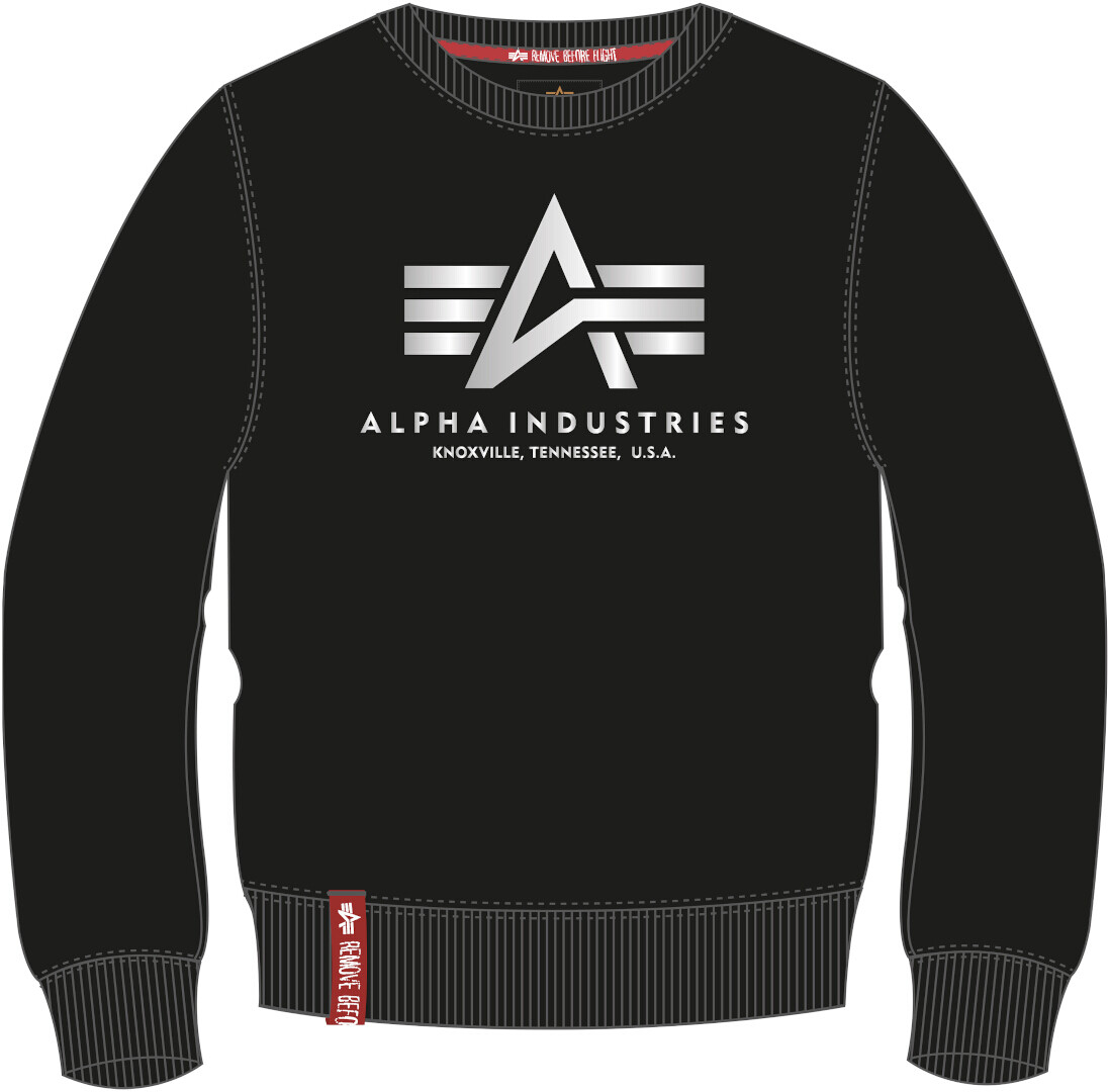 

Толстовка Alpha Industries Basic Reflective Print, черная
