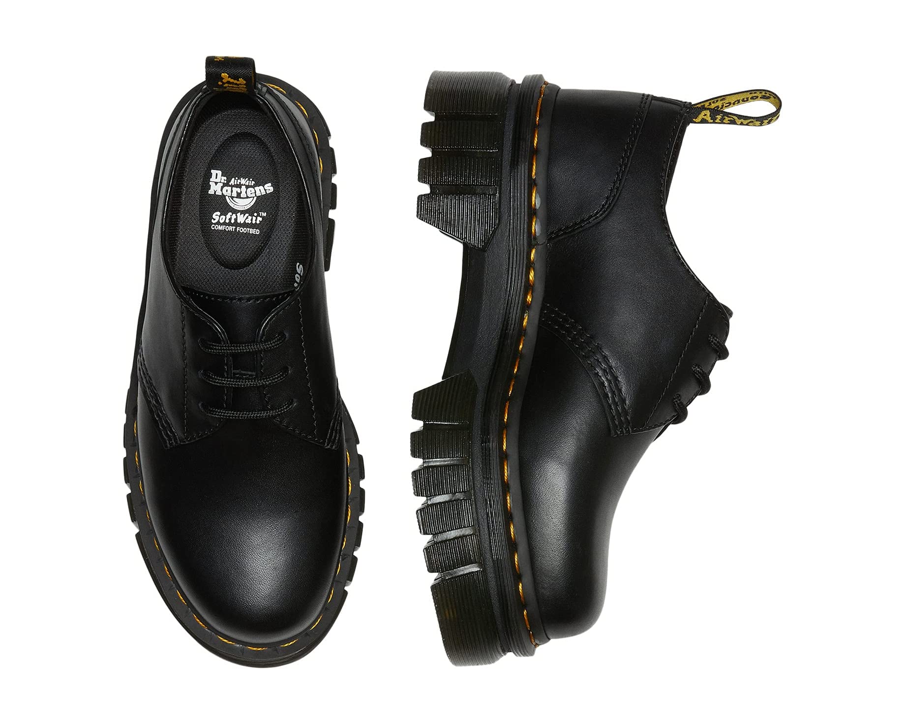 Оксфорды Audrick 3-Eye Shoe Dr. Martens, блэк наппа люкс - фото