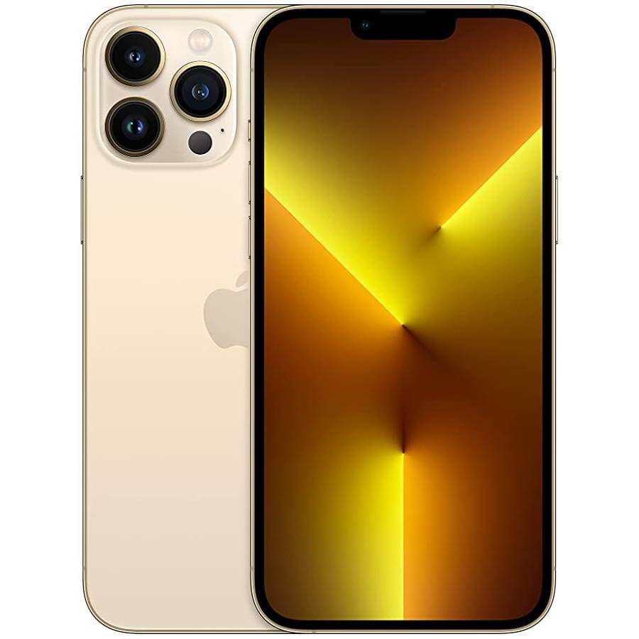 Смартфон Apple iPhone 13 Pro Max 128 ГБ, (1 SIM+eSIM), Gold силиконовый чехол сердечки на белом столе на apple iphone 13 pro max эпл айфон 13 про макс с эффектом блика