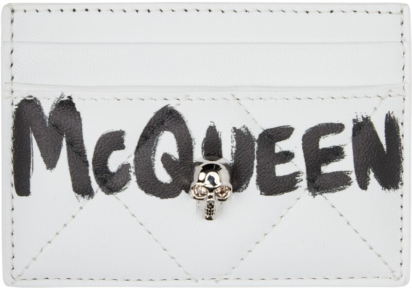 

Белая визитница с граффити Alexander McQueen