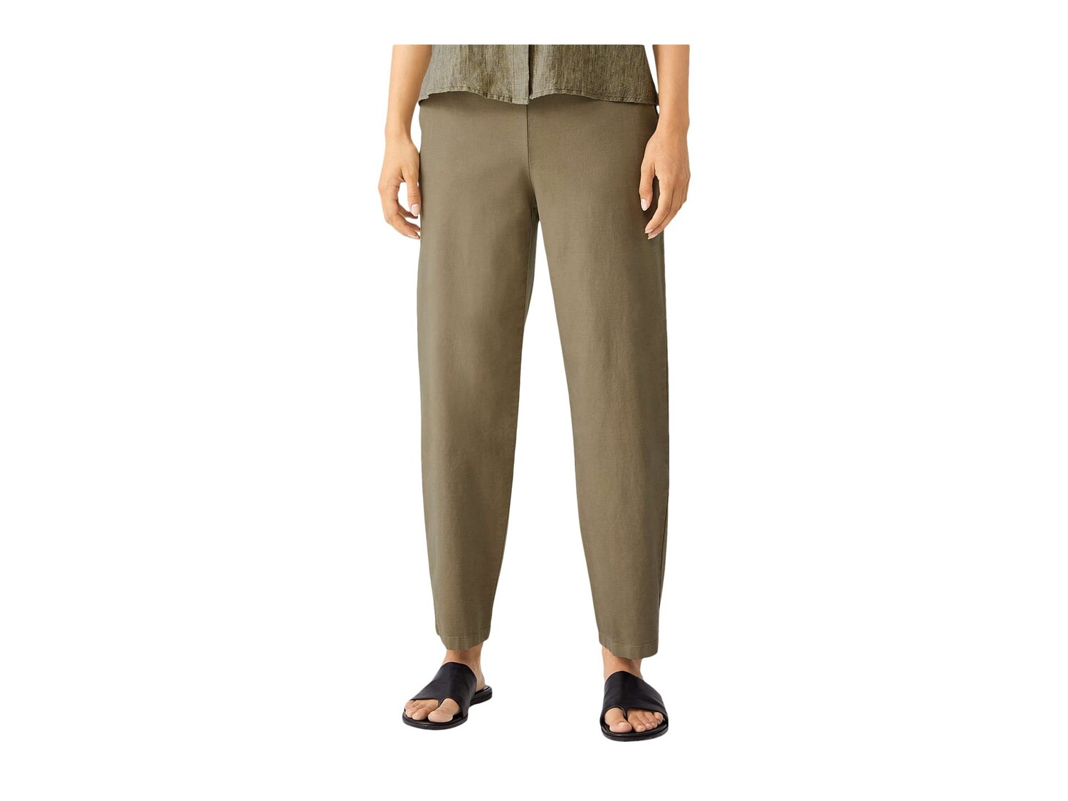 

Брюки Eileen Fisher, Ankle Length Lantern Pants with Pockets in Organic Cotton Hemp Stretch