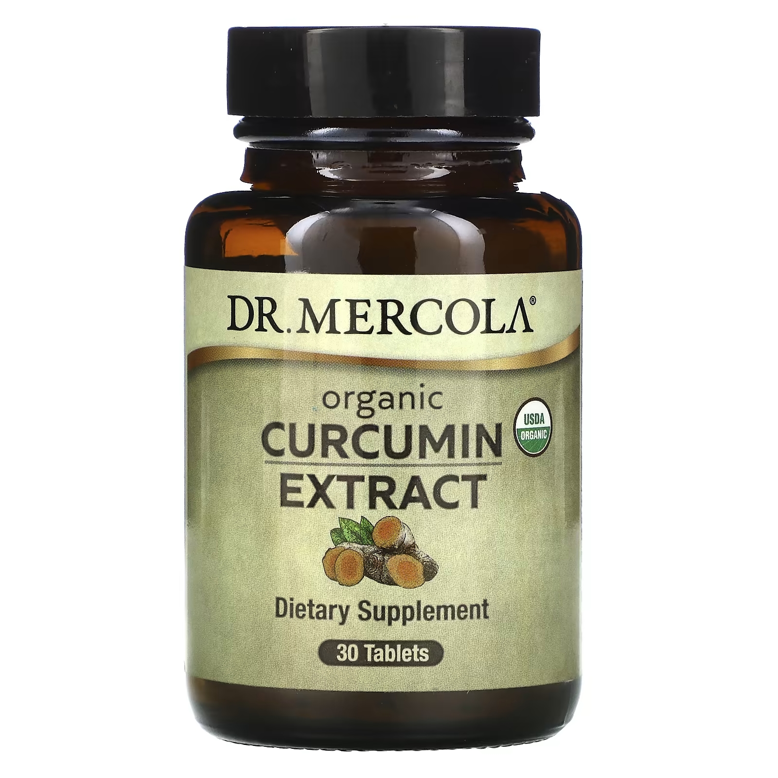Dr. Mercola Органический экстракт куркумина, 30 таблеток dr mercola органический базилик тулси 60 таблеток