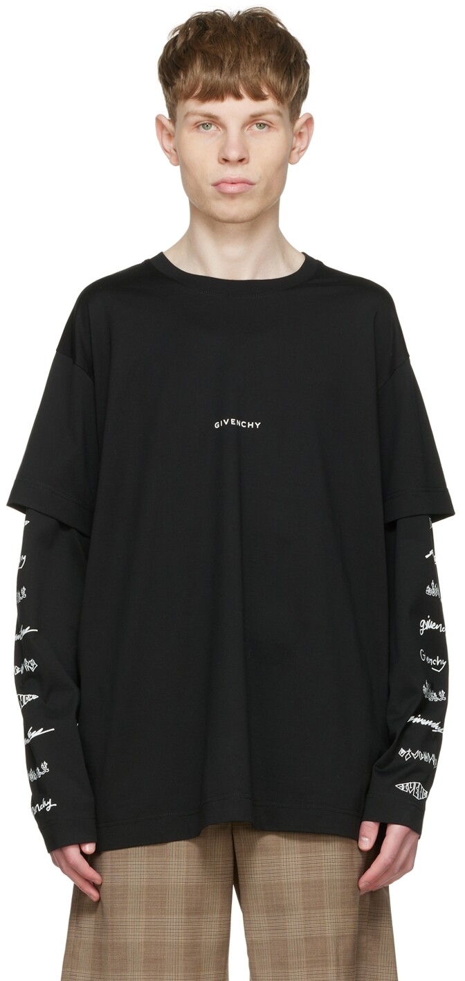 

Черная хлопковая футболка Givenchy, Черный