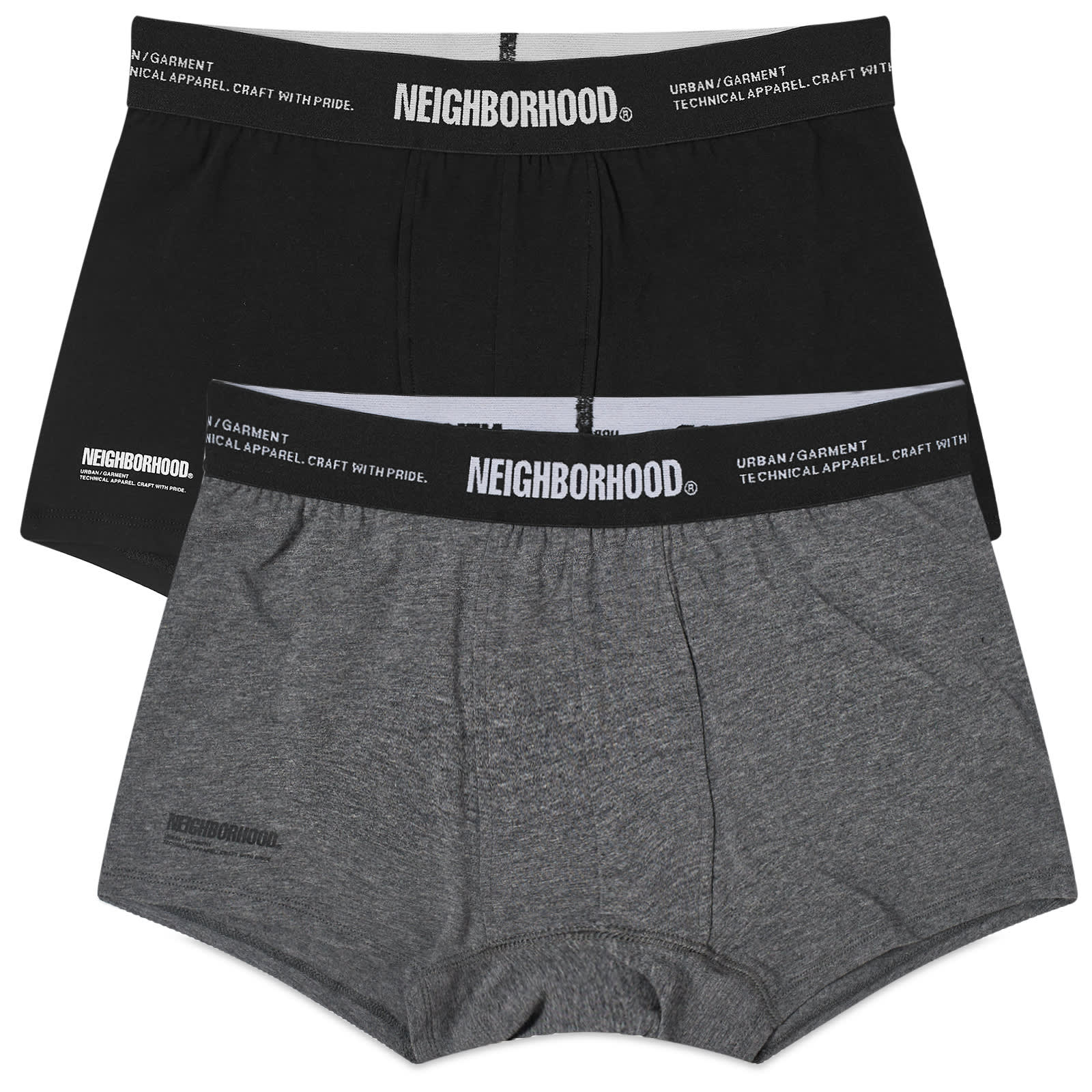 Комплект боксеров Neighborhood Classic, 2 предмета, серый/черный