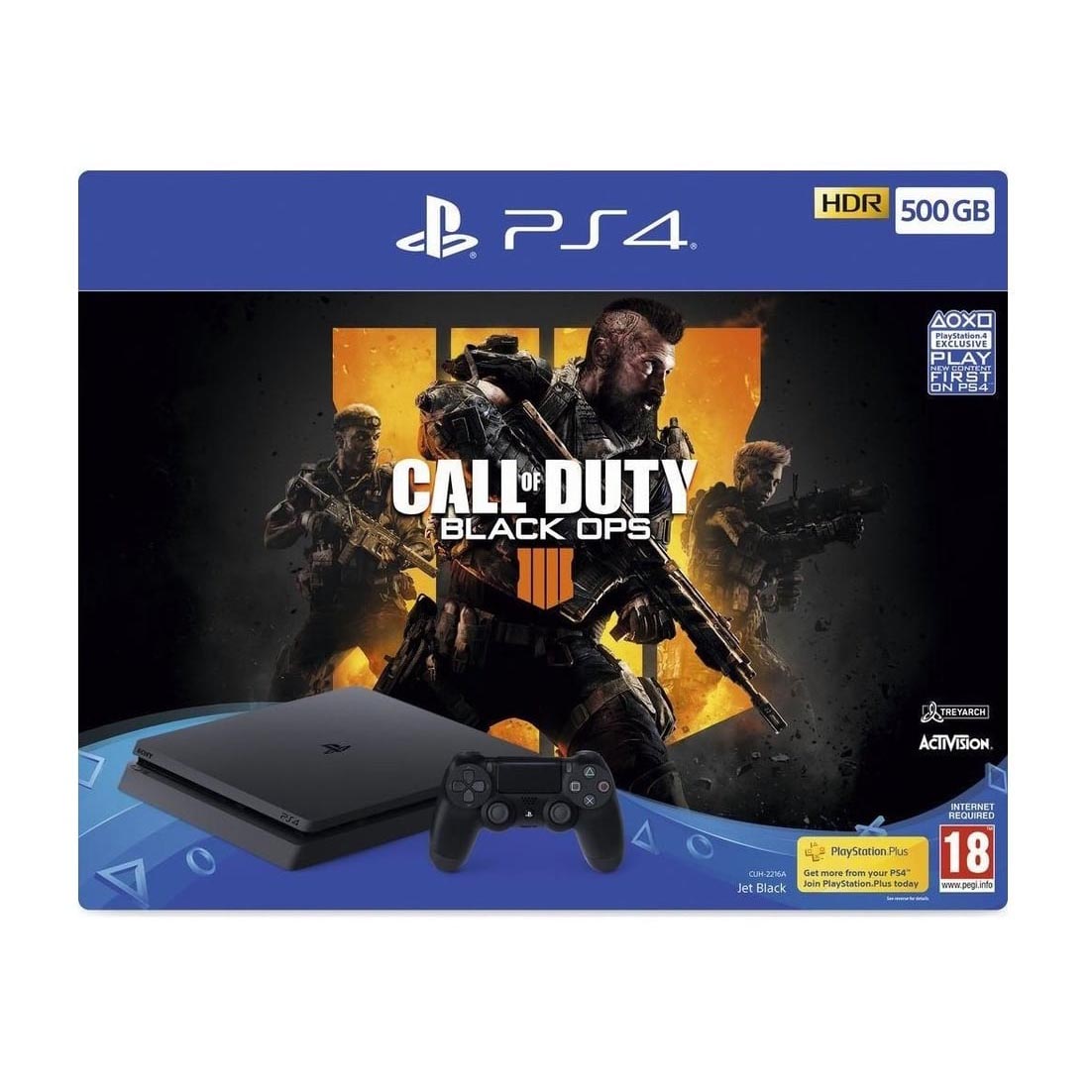 Игровая консоль Sony PlayStation 4 Slim, 500 ГБ + игра CoD Black Ops 4 –  купить с доставкой из-за рубежа через платформу «CDEK.Shopping»