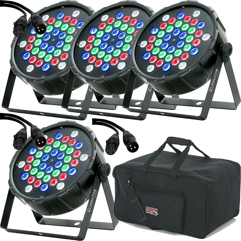 

Eliminator Lighting LP 42 RGBW LED Par Lights 1 Вт RGBW LED (4 шт.), сумка и кабели American DJ