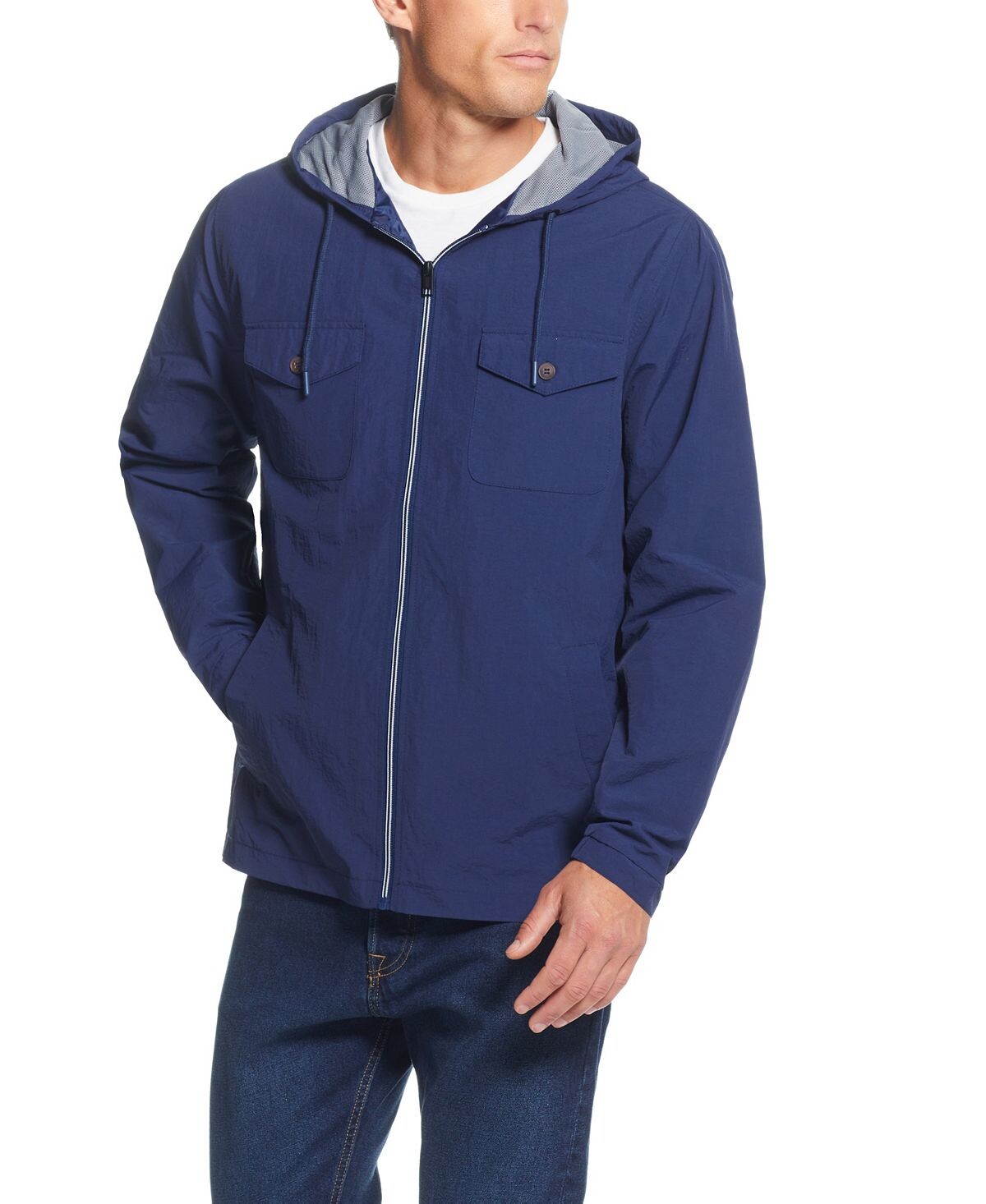

Мужская нейлоновая куртка с капюшоном на молнии спереди Weatherproof Vintage, мульти