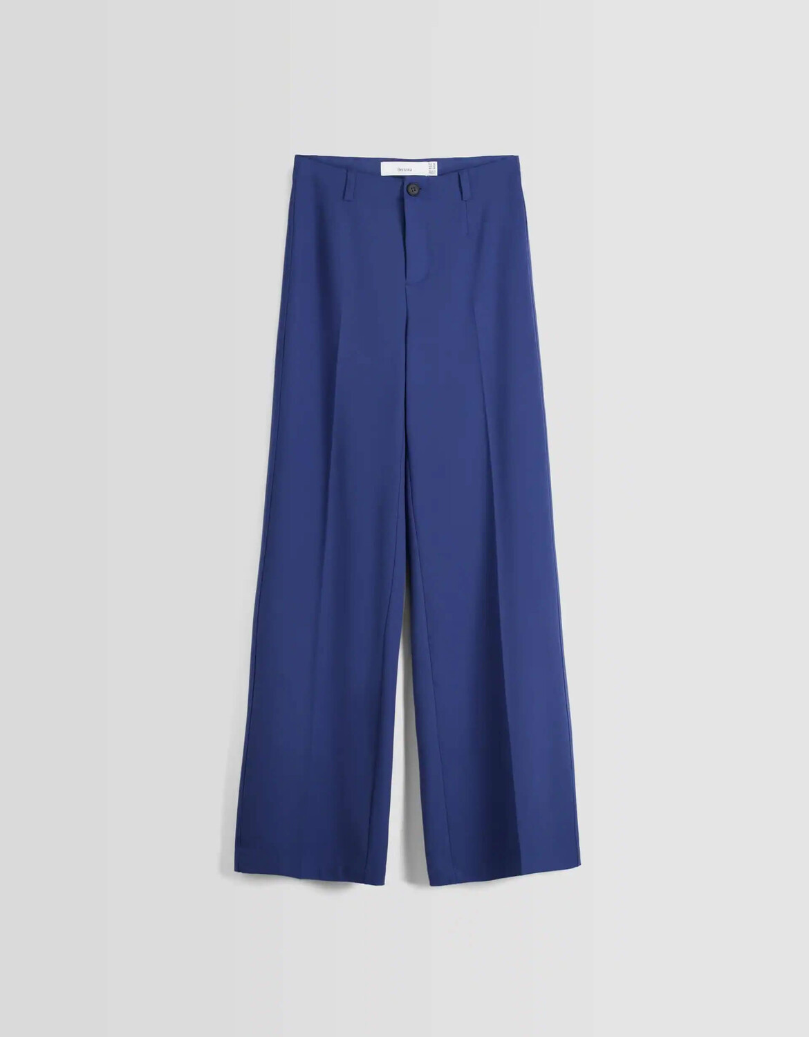 

Брюки Bershka Wide-leg Tailoring, синий