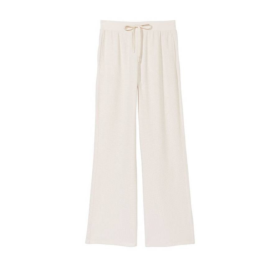 

Брюки Victoria's Secret Double Waffle Knit Wide-Leg, кремовый