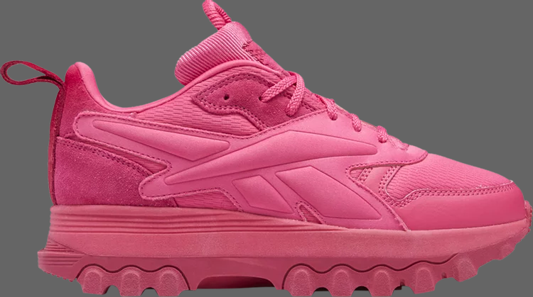 Кроссовки cardi b x classic leather v2 big kid 'pink fusion' Reebok, розовый - фото