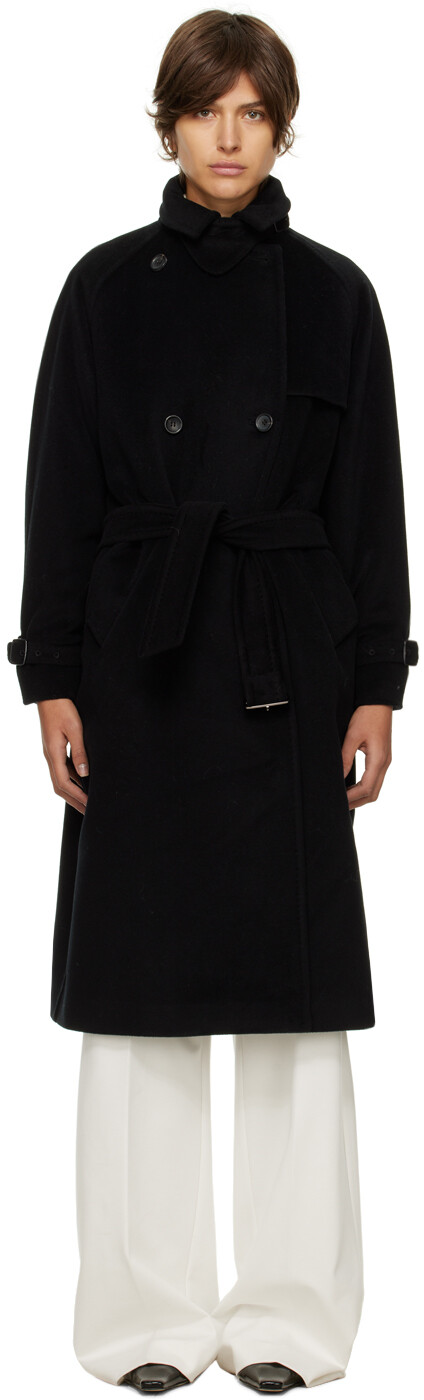 

Черное пальто Фалезия Max Mara