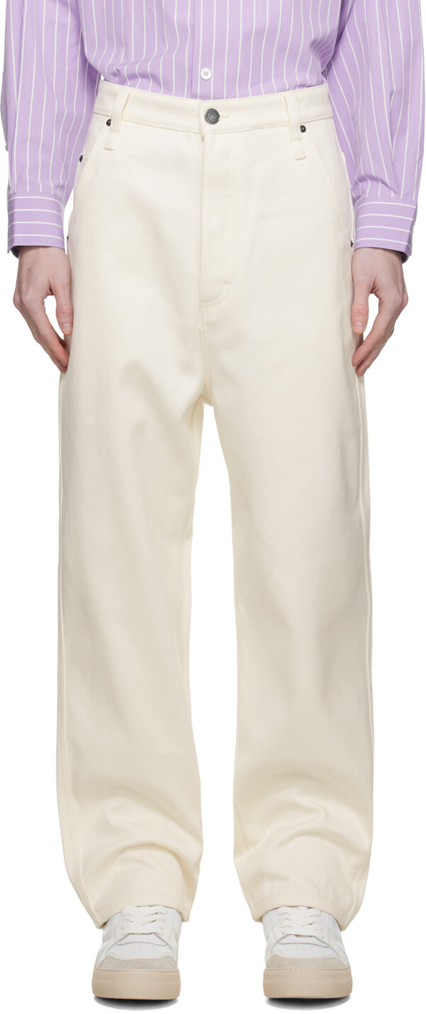 

Брюки Off-White Alex Fit AMI Alexandre Mattiussi, Белый, Брюки Off-White Alex Fit AMI Alexandre Mattiussi