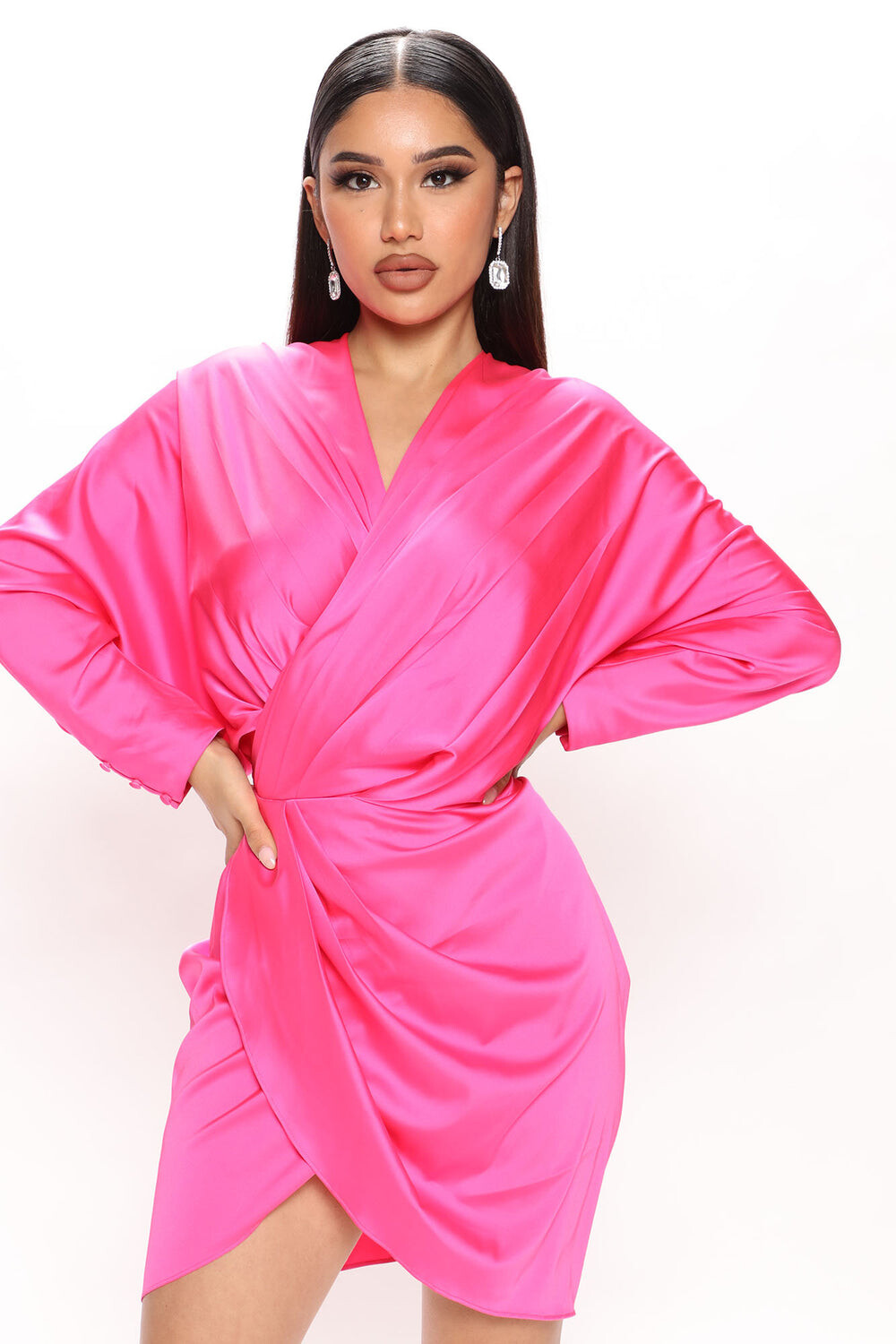 

Мини платье Fashion Nova D2379, розовый