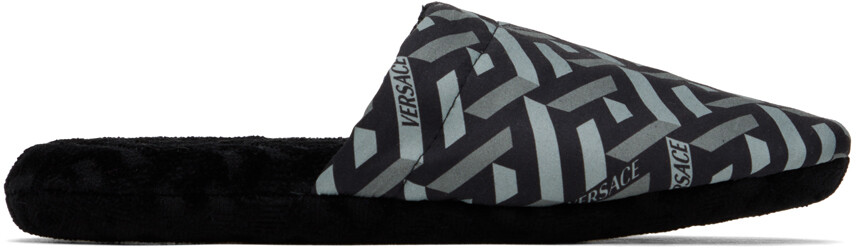 

Черные тапочки \La Greca\"" Versace Underwear