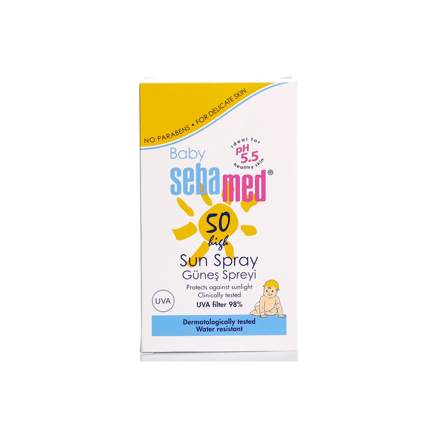 Детский солнцезащитный спрей Sebamed Baby SPF 50, 200 мл крем для тела spf 20 sun time sunscreen spray 150 мл