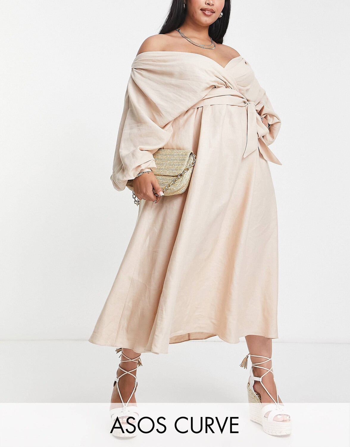 

Платье миди ASOS EDITION, натуральный