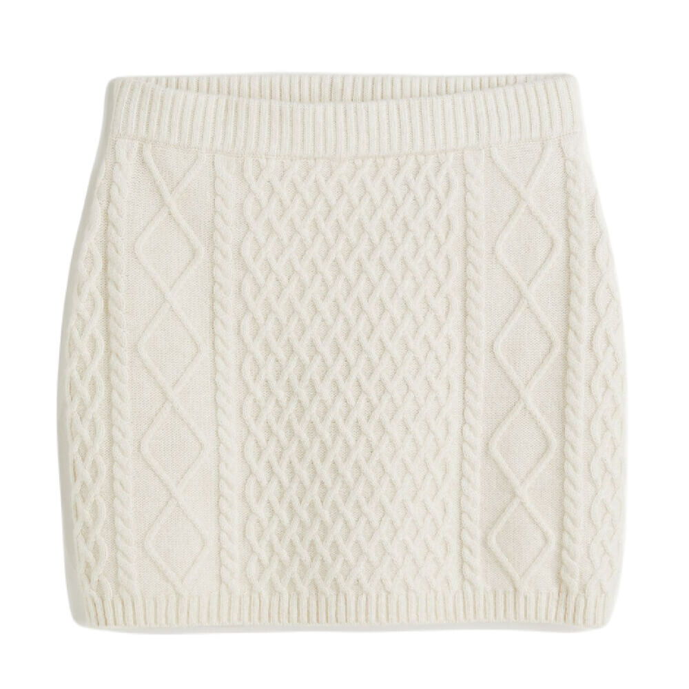 

Юбка H&M Cable-knit, светло-бежевый