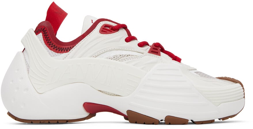 

Эксклюзивные красно-белые кроссовки SSENSE Flash-X Lanvin