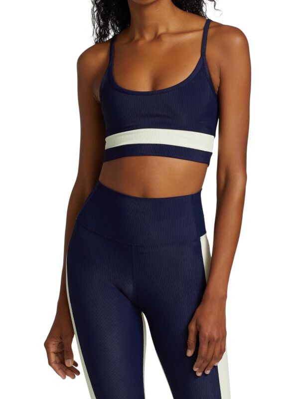 

Укороченный топ eva sport Beach Riot Navy ivory