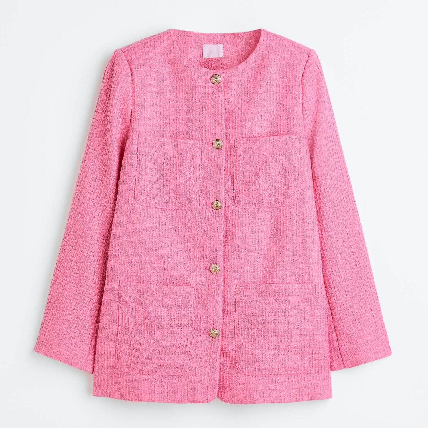 

Жакет H&M Boucle, розовый