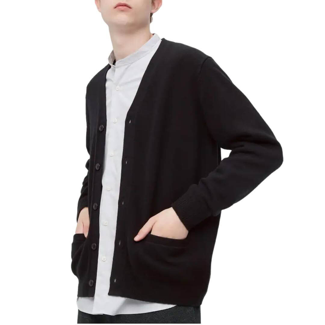 

Кардиган Uniqlo Premium Lambswool, черный